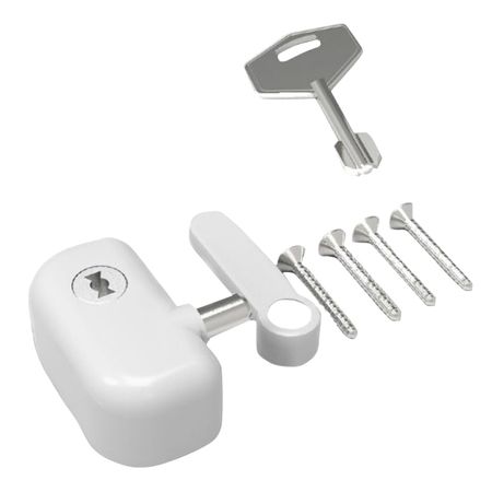 замок оконный Penkilt сталь/ЦАМ белый замок оконный   блокирующий   белый