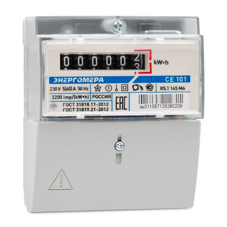 счетчик электрический однофазный однотарифный CE 101 R5.1 14 счетчик электрический однофазный двухтарифный ce 102 r5 1 5 60а 145ja rs485