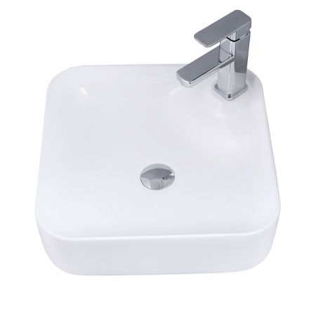 раковина накладная OFELIS Quadro 42,5см квадрат белая раковина накладная ofelis stella 46см круг белая