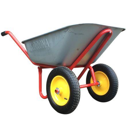 тачка строительная двухколёсная KORONA 110л до 240кг тачка строительная одноколесная korona 110л до 220кг
