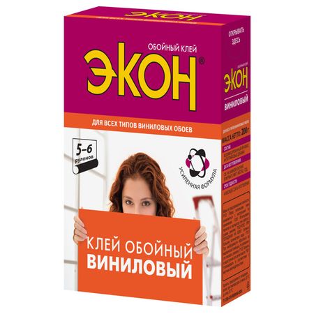 клей обойный ЭКОН виниловый 200гр, арт.1312333 липы ки пачка 35г