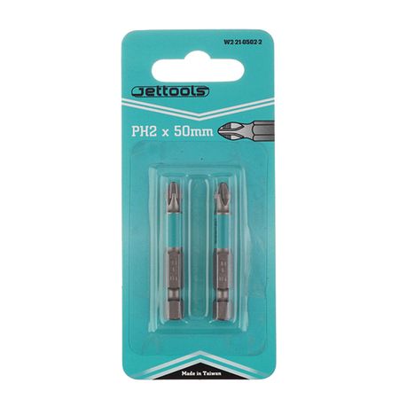 бита JETTOOLS PH2 50мм магнитная 2шт stonego алмазные сверла для плитки 10 шт 3мм 50мм