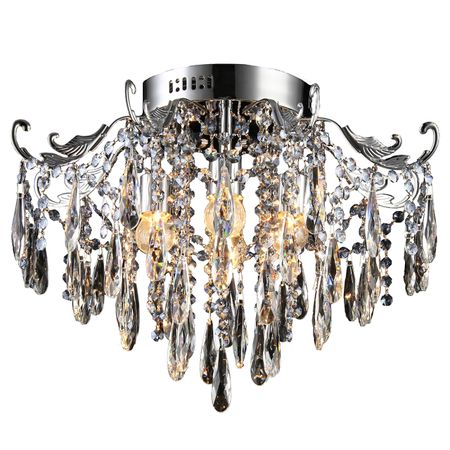 люстра потолочная БАЛТИЙСКИЙ СТИЛЬ Эвиа 4xЕ27 40Вт металл хром