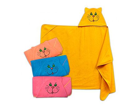 полтенце-накидка детское махр. 75х125см котик в ассортименте, арт.Н-125-К снежный шар actuel 7 см 1 шт в ассортименте