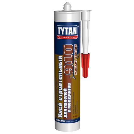клей для панелей и молдингов TYTAN 910 440 г, белый, арт.TYT-03321 герметик акриловый tytan euro line 280мл белый арт 95206