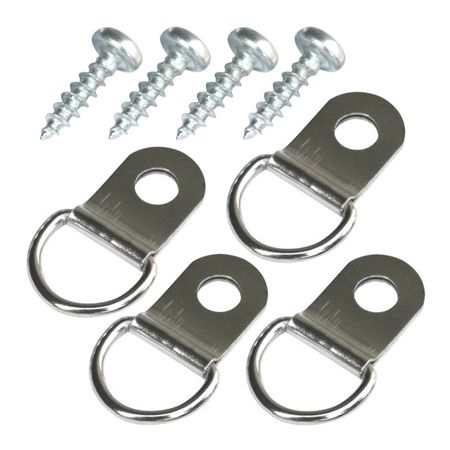 петля-подвес D-кольцо для картины никелированная 4шт металлические фоторамки