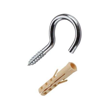 шуруп-полукольцо 6х65мм с дюбелем 2шт шуруп полукольцо 4 1х60мм белый с дюбелем 2шт