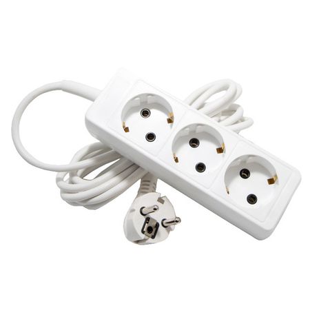 удлинитель РЕАЛЬНАЯ ЭЛЕКТРИКА 3м 3-местный с/з 3R3-3 белый удлинитель 3м 3 местный б з 2х0 75мм кв