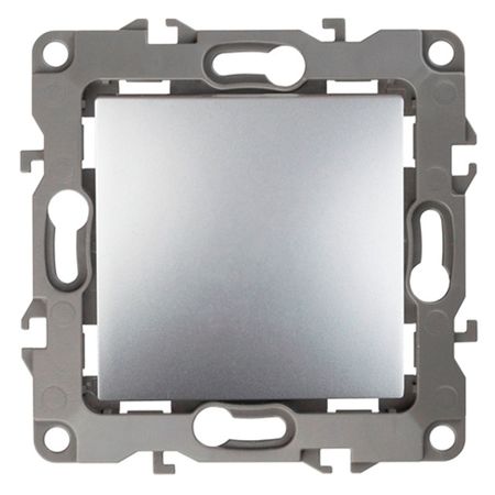 выключатель 1-клавишный ЭРА серия 12 алюминий выключатель 2 клавишный эра 12 с индикацией алюминий