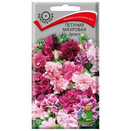 семена Петуния махровая Артист ПОИСК 5шт губка для купания mepsi махровая белая