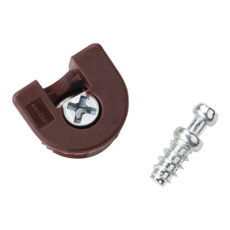 штифт с еврорезьбой и усиленным эксцентриком 16мм коричневый 4шт колесо 40мм поворотное u образное для дсп 16мм пластик