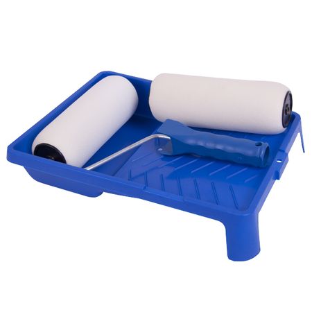 набор малярный KORVUS валик поролон, ванночка, ролик, арт.0703012 валик toolberg поролон флокированный 160мм отв 6мм арт 0404053а