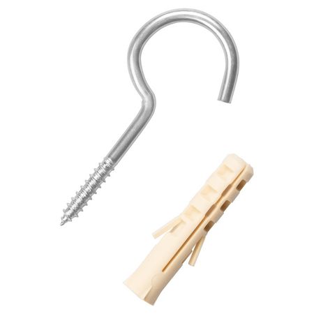 шуруп-полукольцо 6,2х100мм с дюбелем 4шт шуруп полукольцо 4 1х60мм белый с дюбелем 2шт