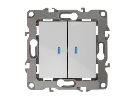 выключатель 2-клавишный ЭРА серия 12 с индикацией белый выключатель 2 клавишный эра 12 с индикацией алюминий
