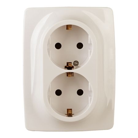 розетка 2 поста ЭРА серия 12 с заземлением слоновая кость полировальные накладки rijilei 4 дюйма 3 ступени медный сплав