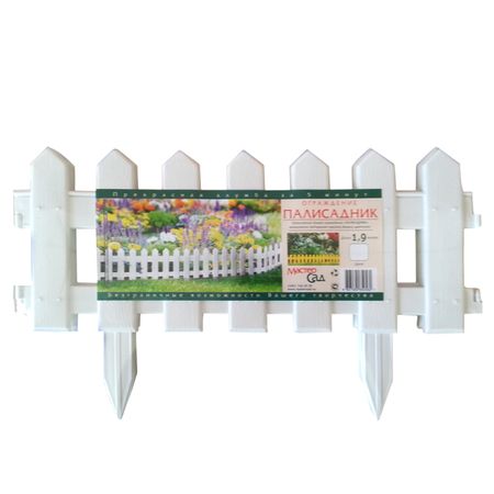 ограждение садовое Палисадник 1,9м 20см 4шт пластик белый locheuk jst sm 2 pin male female wire connector пластик металл 10см 15см 20см