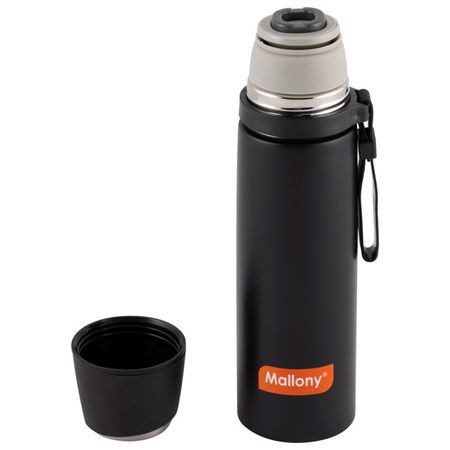 термос MALLONY Nero 0,5л с ремешком нерж.сталь, пластик, силикон накладка white diamonds sparkle case для apple iphone x xs пластик силикон