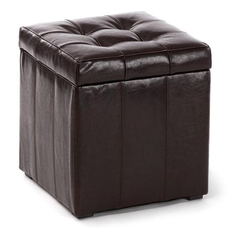 пуф стеганый с крышкой 400х410х400мм коричневый искусственная кожа кресло офисное пилот 630x730x1190мм искусственная кожа коричневый