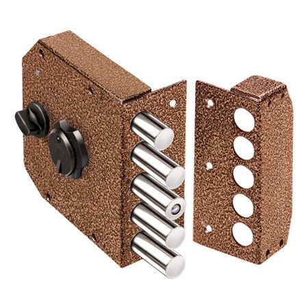 замок накладной ЭЛЬБОР Гранит 1.06.61.МА /22624/ 4риг задвижка с защитной шторкой  бронза античная мебельные петли из железа античная бронза