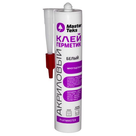 клей-герметик акриловый MASTERTEKS многоцелевой 290мл белый, арт.9612871