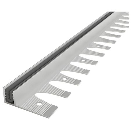 защёлка для Т-профиля ЛУКА 2,7м алюминий+ПВХ угловые соединители для алюминиевого профиля 2020 серебристые алюминий 20 шт