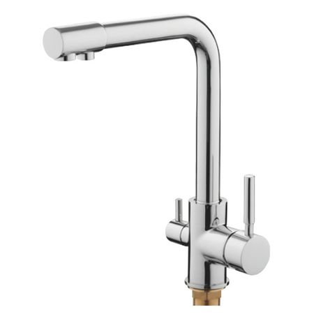 смеситель для кухни LEDEME L4055-3 канал для фильтра хром смеситель для кухни ledeme l4055d 3 поворотный излив канал для фильтра латунь серый