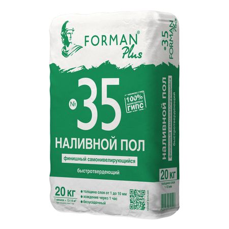 ровнитель для внутр. и наруж.работ FORMAN 35 финишный быстротвердеющий 20кг ранавексим пор наруж 10 гр