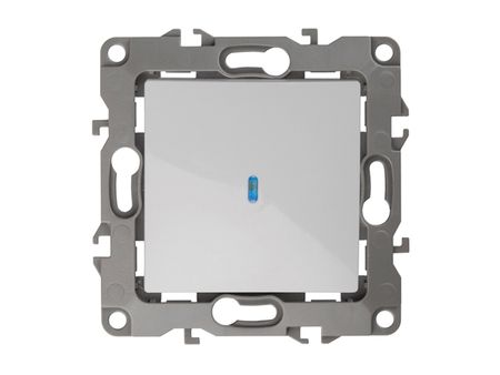 выключатель 1-клавишный ЭРА серия 12 с индикацией белый выключатель 2 клавишный эра 12 с индикацией алюминий