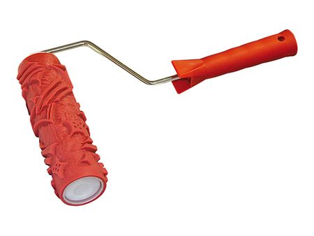 валик с ручкой TOOLBERG фактурный ландшафт резина 180мм, арт.0309256 валик с ручкой toolberg фактурный дождь резина 180мм арт 1413101