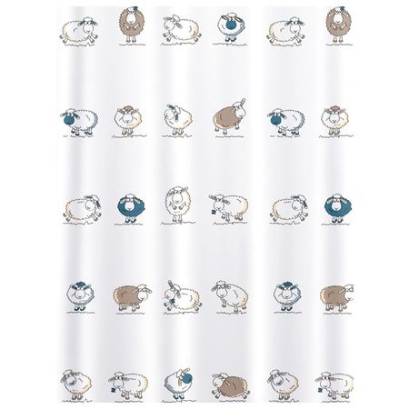 занавеска для ванной Tatkraft FUNNY SHEEP 180 x 180 см полиэстер наклейка для туалета moonbiffy funny man
