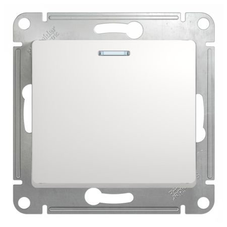 переключатель 1-клавишный SYSTEME ELECTRIC Glossa с индикацией белый