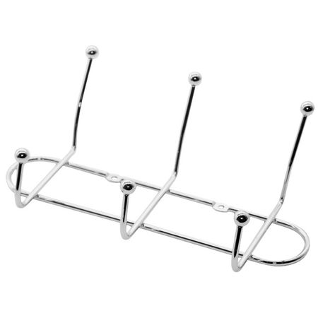 вешалка настенная 3 крючка 250х100х150мм хром сталь