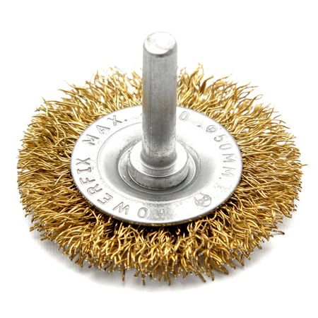 щетка для дрели VIRA 50 мм плоская с хвостовиком латунированная антикварная латунная карманная курильница
