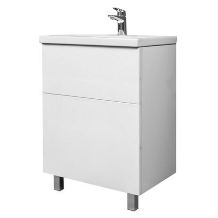 тумба с раковиной Gem , 60 см, напольная, белый объектив cloudray ultrarayc f theta 1064нм 63 420мм