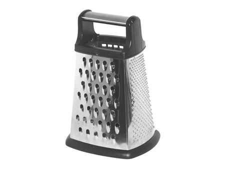 терка MALLONY 20см 4-х гранная универсальная без поддона нерж.сталь, пластик терка mallony nimbus 24см плоская без поддона нерж