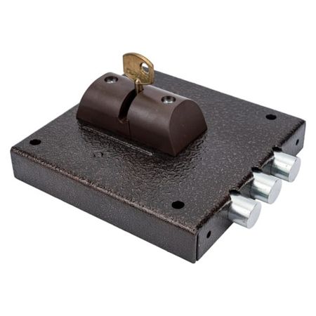 замок накладной CERBER ЗНУ-П сувальдный 3 ригеля