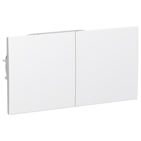 розетка 2 поста  Atlas Design с/з с/ш белый сдвижная крышка в сборе розетка 1 пост atlas design с з со шторками белый