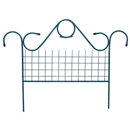 забор садово-парковый Классический 92х87см металл зелёный кустодержатель 30х70см металл в пвх зелёный