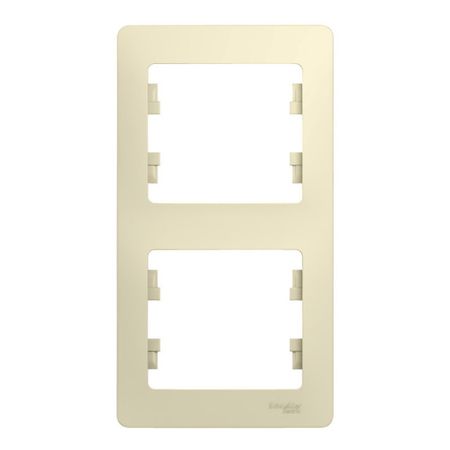 рамка 2 поста SYSTEME ELECTRIC Glossa бежевый вертикальное