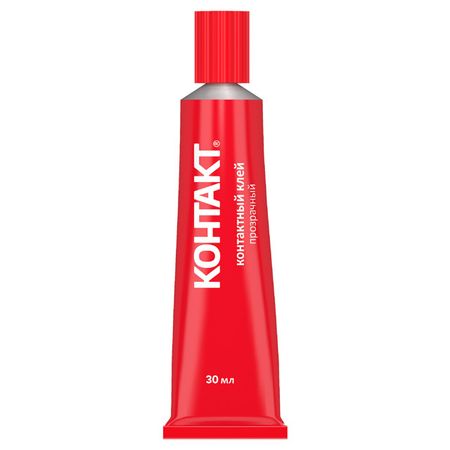 клей контактный КОНТАКТ прозрачный 30 мл., арт.12061 sandomey красный 12 контактный мини тумблер