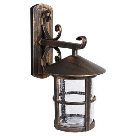 светильник уличный настенный DE FRAN Skandi Е27 100Вт IP44 черненное золото электрический паяльник 60вт 80вт 100вт