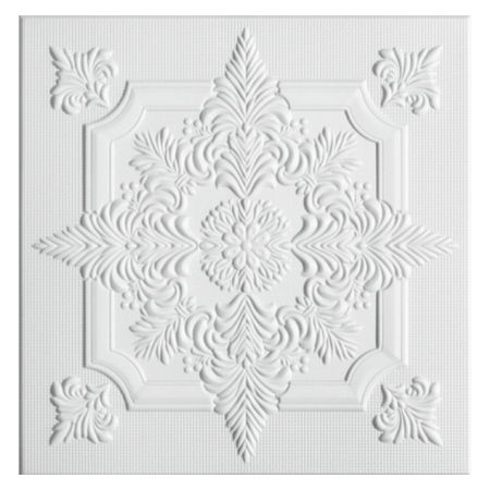 плита потолочная СОЛИД экструдированная 50х50см 2 кв.м. 8шт белая, арт.С2056