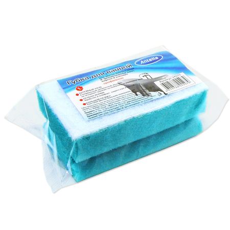 губка ANTELLA для ванной 14х8х5см профильная поролон, фиброполимер губок big sity life максима 5 1шт поролон фибра