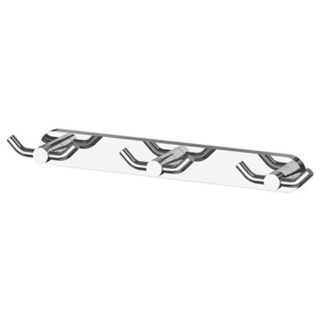 планка с тремя двойными крючками ARTWELLE Harmonie алюминиевые черные заклепки с тремя когтями