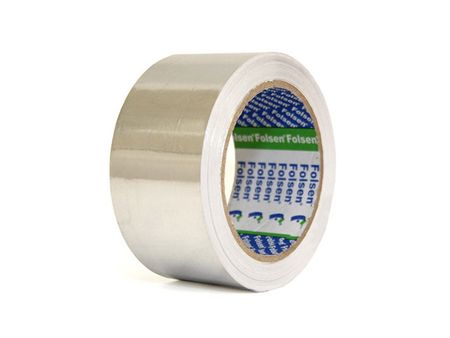 лента алюминиевая Folsen 50 мм х 25м, арт.074252 лента алюминиевая folsen 38ммx50м высокотемпературная до 150°c арт 074253