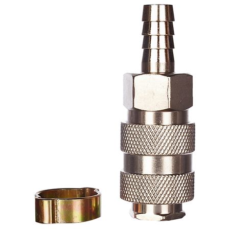 переходник FUBAG рапид-муфта елочка 10мм с обжимным кольцом 10х15мм 1шт sgoohan pp прямые разъемы для шланга m6 m10 3 8мм с силиконовым кольцом