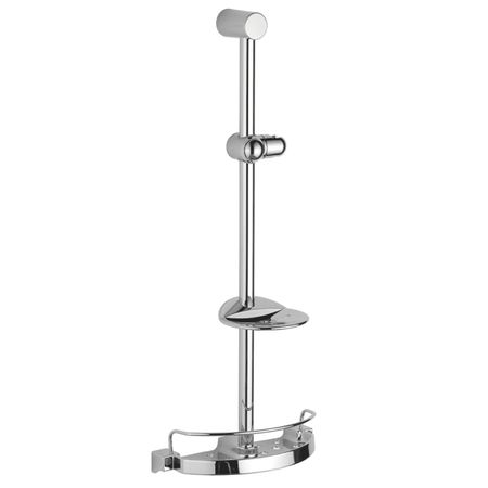 штанга душевая LEDEME L8016 710мм мыльница полка хром