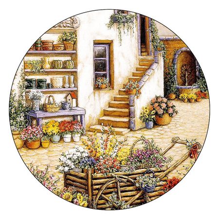 подставка под горячее ВЕГА Прованс Дворик 18см круглая фанера xgnvpy круглая силиконовая подставка для чашки