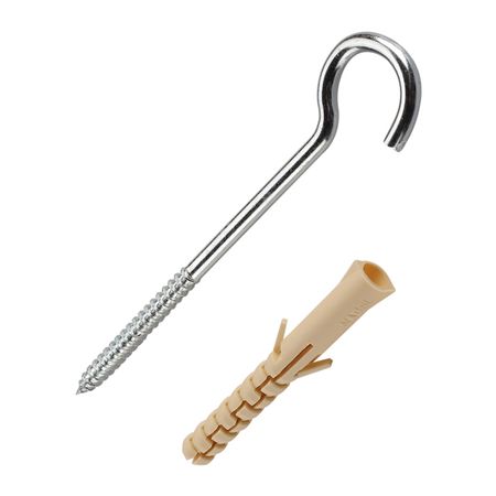 шуруп-полукольцо 5,7х120мм с дюбелем 4шт шуруп полукольцо 4 1х60мм белый с дюбелем 2шт