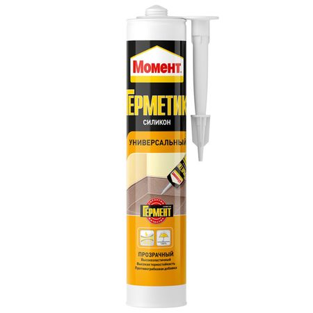 герметик силиконовый Момент универсальный 280мл прозрачный, арт.2353936 герметик силиконовый masterteks pm универсальный 290мл прозрачный арт 9610081 9612911